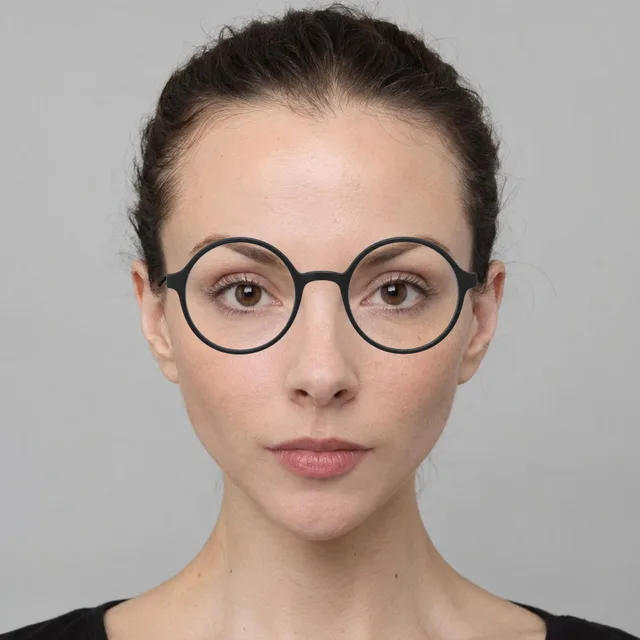 Heart face wearing round glasses